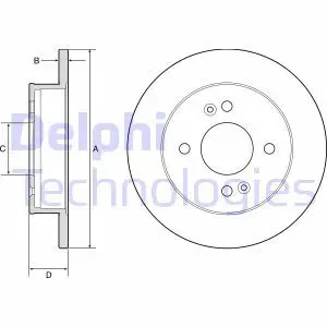 BG4917C DELPHI Tarcza hamulcowa tył