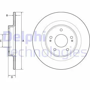 Tarcza hamulcowa tył MITSUBISHI ASX DELPHI
