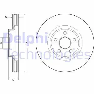 Tarcza hamulcowa przód wentylowana FORD GALAXY III DELPHI