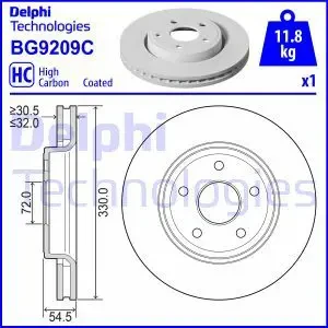 Tarcza hamulcowa przód wentylowana JEEP GRAND CHEROKEE IV DELPHI