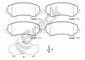 Klocki hamulcowe przód NISSAN QASHQAI II BRECK