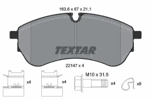 2214701 TEXTAR Klocki hamulcowe przód tył