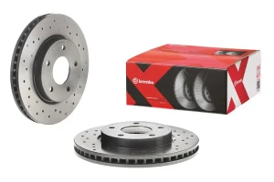 Tarcza hamulcowa przód perforowana MITSUBISHI LANCER VIII BREMBO