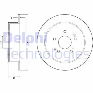 Tarcza hamulcowa tył SSANGYONG KORANDO DELPHI