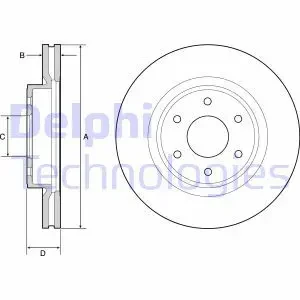 Tarcza hamulcowa przód wentylowana RENAULT ALASKAN DELPHI