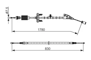 1 987 482 797 BOSCH Linka hamulca ręcznego