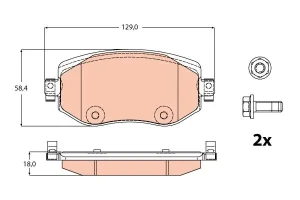 Klocki hamulcowe przód RENAULT MEGANE IV TRW
