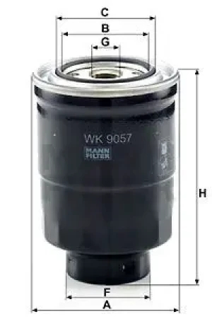 Di-D 4WD Filtr paliwa wk 9057 z MITSUBISHI OUTLANDER II MANN-FILTER