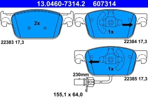Klocki hamulcowe przód AUDI A4 B9 ATE