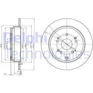 BG4064C DELPHI Tarcza hamulcowa tył