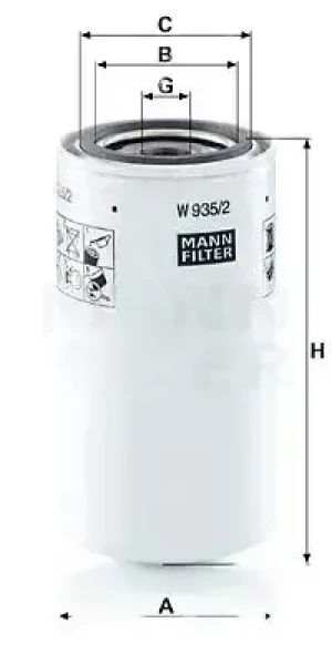 W 935/2 MANN-FILTER Filtr hydrauliczny skrzyni biegów