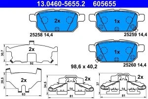 Klocki hamulcowe tył SUZUKI SWIFT IV ATE