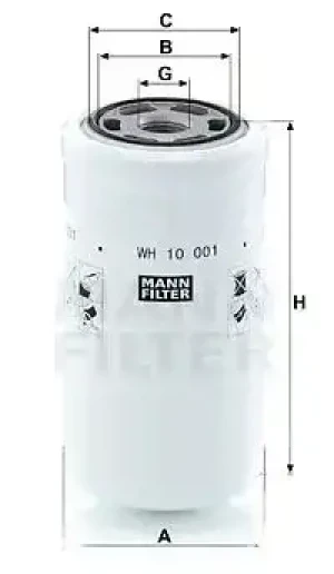 WH 10 001 MANN-FILTER Filtr hydrauliczny skrzyni biegów