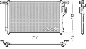 2.7 V6, 2.2 CRDi Skraplacz chłodnica klimatyzacji z osuszaczem HYUNDAI SANTA FÉ II DENSO