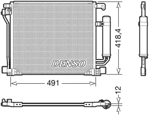 DCN46025 DENSO Skraplacz chłodnica klimatyzacji