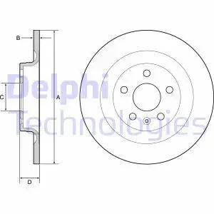 Tarcza hamulcowa tył wentylowana VOLVO S60 III DELPHI