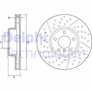 Tarcza hamulcowa przód wentylowana BMW 2 F22 F87 DELPHI