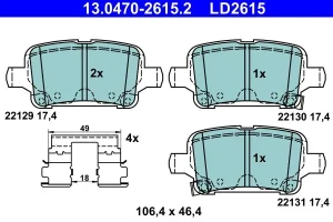 Klocki hamulcowe tył OPEL INSIGNIA B ATE
