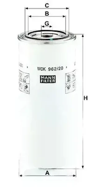 WDK 962/20 MANN-FILTER Filtr paliwa