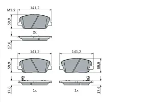 hyundai i30 klocki hamulcowe tył 0 986 494 979 BOSCH
