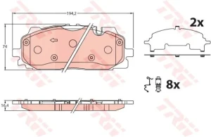 Klocki hamulcowe przód AUDI A4 B9 TRW