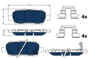 Klocki hamulcowe tył NISSAN NV201 TRW