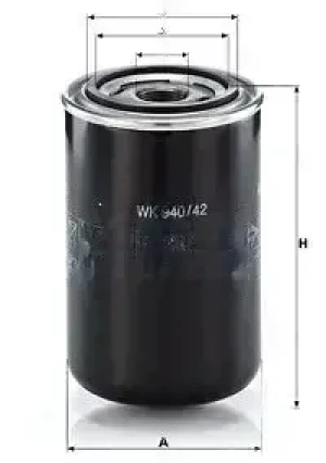 94, T 114, 124, 114, T 94, T 124 Filtr paliwa SCANIA 4 - series MANN-FILTER