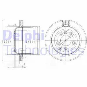 BG3775C DELPHI Tarcza hamulcowa tył wentylowana