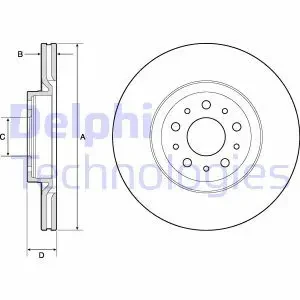 Tarcza hamulcowa przód wentylowana FIAT TIPO II DELPHI