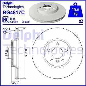 Tarcza hamulcowa przód wentylowana BMW F39 DELPHI