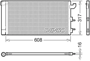 1.2 LPG, 1.2 4x4, 1.2, 1.1 Skraplacz chłodnica klimatyzacji z osuszaczem FIAT PANDA II DENSO