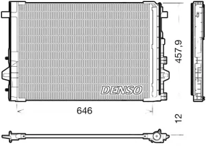 CLA 220, CLA 200, CLA 180, CLA 250 Skraplacz chłodnica klimatyzacji MERCEDES-BENZ CLA C117 DENSO
