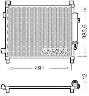 1.2, 1.2 LPG Skraplacz chłodnica klimatyzacji NISSAN NOTE II DENSO