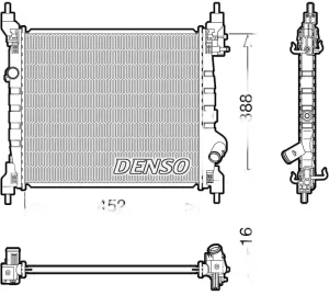 1.0, 1.0 LPG, 1.2, 1.2 LPG CHEVROLET SPARK II Chłodnica wody DENSO