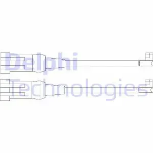 LZ0202 DELPHI Czujnik zużycia klocków przód tył