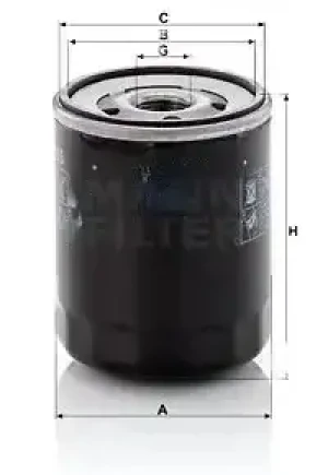 Filtr oleju z zaworem zwrotnym TOYOTA PROACE MANN-FILTER