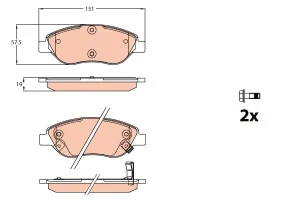 Klocki hamulcowe przód FIAT TIPO II TRW