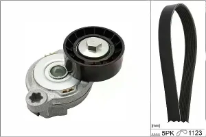 D4 AWD, D5 AWD, D5, D3, D3 /, 2.4 D Mehrrippiger keilriemen set VOLVO V70 III INA