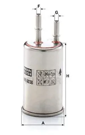 WK 6038 MANN-FILTER Filtr paliwa