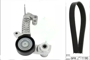 D3, D2, D4 Mehrrippiger keilriemen set VOLVO V70 III INA