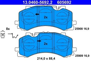 Klocki hamulcowe przód AUDI A6 C8 ATE
