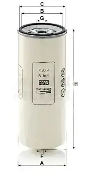 PL 601/1 x MANN-FILTER Filtr paliwa pl 601/1 x