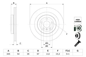 0 986 479 F69 BOSCH Bremsscheibe