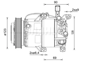 ACP 1459 000P MAHLE Kompresor sprężarka klimatyzacji