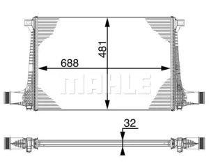 CI 220 000P MAHLE Chłodnica powietrza intercooler