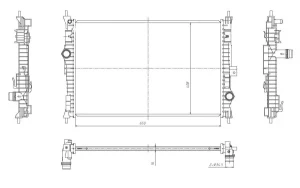 1.6 HDi, 1.6 VTi, 1.6, 1.2 THP, 2.0, 1.6 THP, 1.6 GT, 2.0 GT, 1.5 PEUGEOT 308 II Chłodnica wody NRF