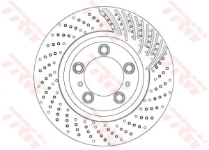 Tarcza hamulcowa prawy przód perforowana PORSCHE 911 VII TRW