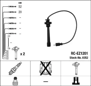 1.8 16V MAZDA MX-5 II Przewody zapłonowe NGK