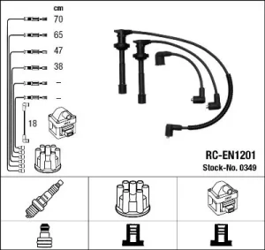2.0, 2.0 16V NISSAN PRIMERA I Przewody zapłonowe NGK
