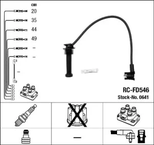 1.6 i, 1.8 i FORD ESCORT V Przewody zapłonowe NGK